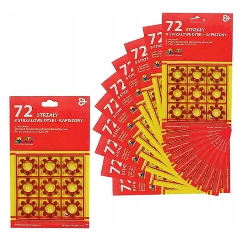 Pistoni 10 pakas (720 Shots) Plastic Ring Cap