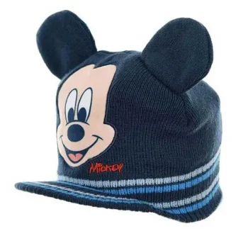 Mickey Mouse Black bērnu ziemas cepure ar ausīm 48 cm