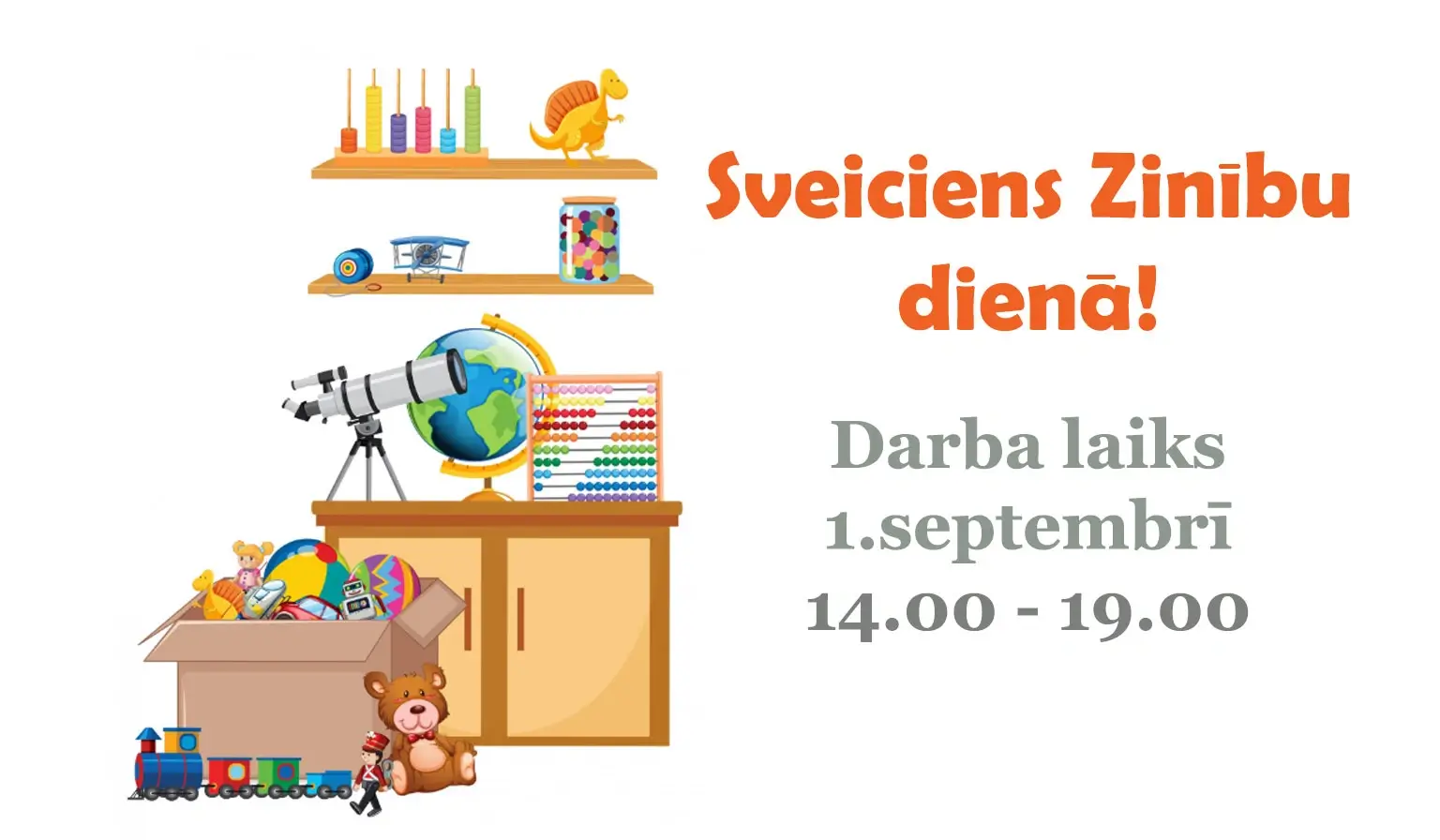 Darba laiks 1. septembrī.