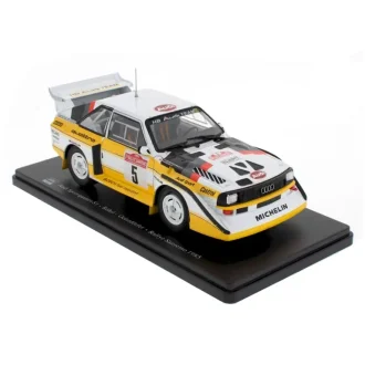 Audi Sport Quattro S1 Röhrl Sanremo 1985 auto modelis 1:24 Hachette