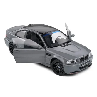 BMW E46 M3 Coupe 2000 Grey auto modelis 1:18 Solido