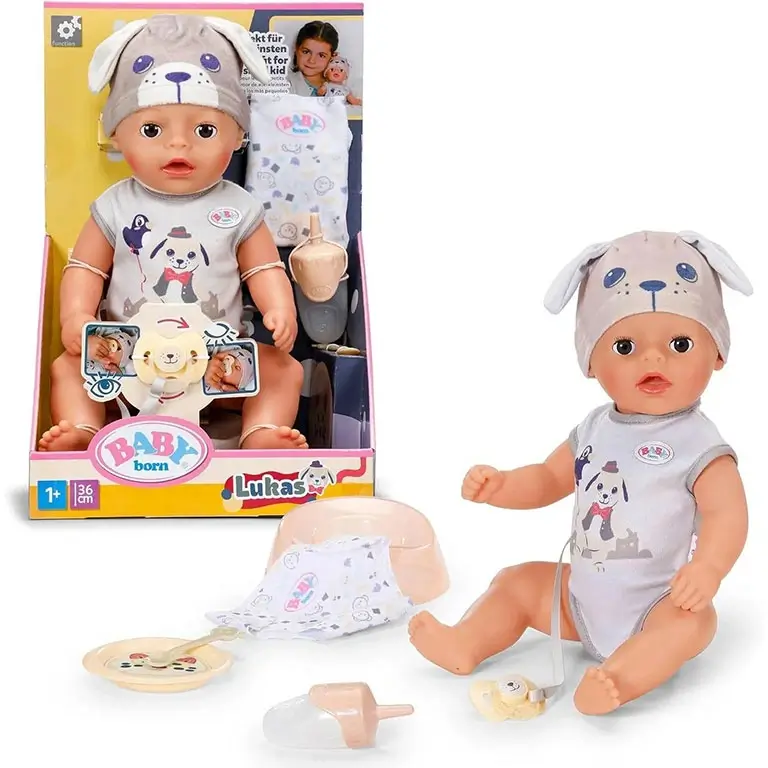 Baby Born lelle mazulis Little Boy Lukas Dog 36 cm
