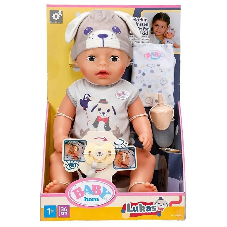 Baby Born lelle mazulis Little Boy Lukas Dog 36 cm
