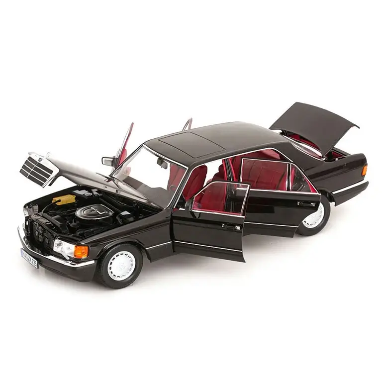 Mercedes-Benz 560 SEL W126 1991 Black auto modelis 1:18 Norev