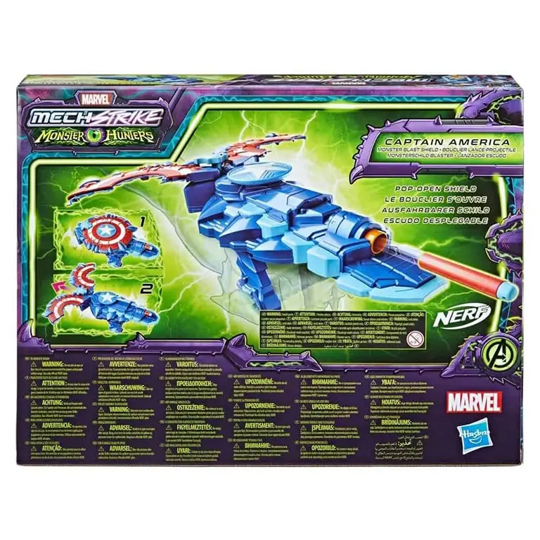 Avengers Mech Strike Monster Hunters Captain America Monster Blast Shield F4377