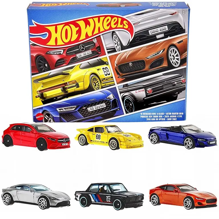 Hot Wheels auto modeļi European Car HLK51 6-Pack