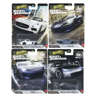 Hot Wheels Premium 4 modeļi Fast and Furious mix4 HNW46 979R