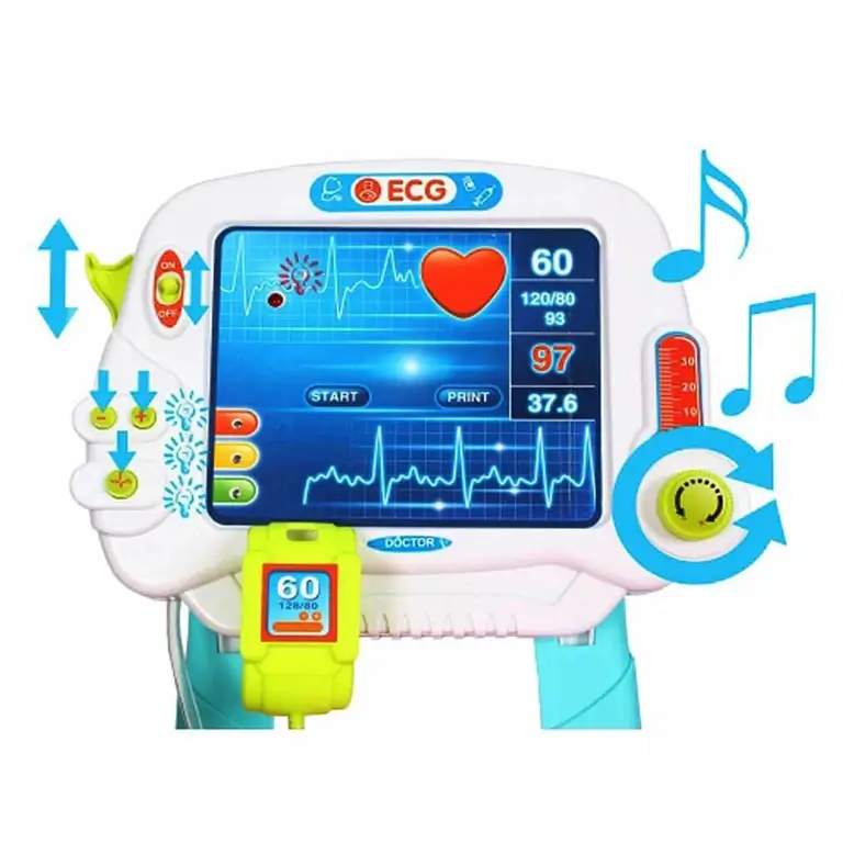 Rotaļu daktera (ārsta) komplekts bērniem EKG Blue