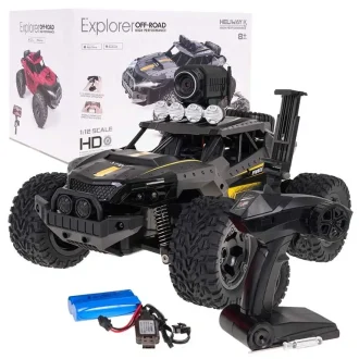 Radiovadāma mašīna (džips) ar kameru Explorer OFF-Road High Performance Black