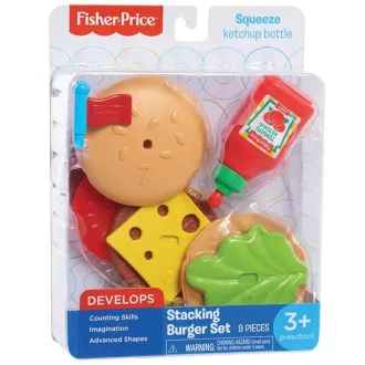 Rotaļu konstruktors Stacking Burger Set Fisher-Price JPL93502 attīstošs burgera komplekts