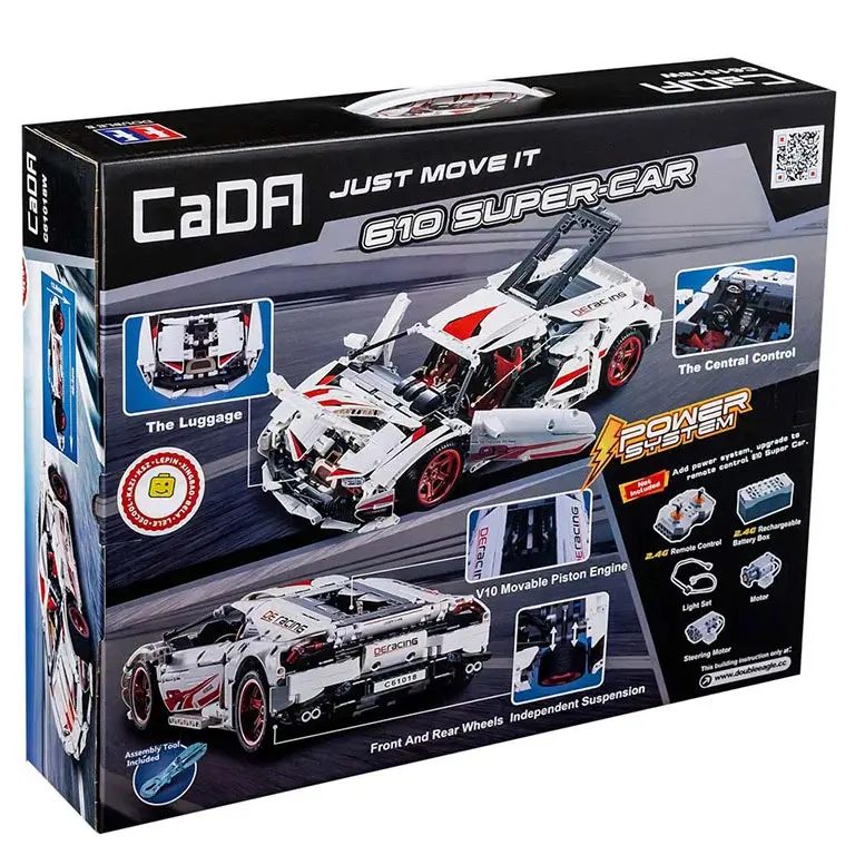 CaDA C61018W 610 Super Car konstruktors Super mašīna