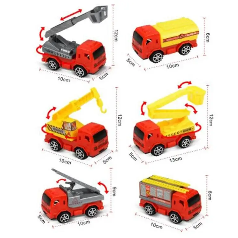 Fire Protection Set The Fire Engine Truck ugunsdzēsēju mašīnu komplekts