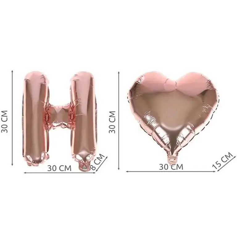 Rotājumi, baloni dzimšanas dienai Balloon Party Happy Birthday Rose Gold