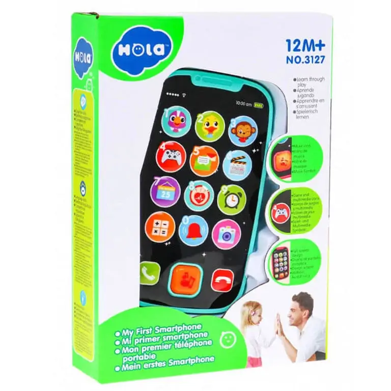 Hola 3127 Blue My First Smartphone bērnu rotaļu mobilais telefons