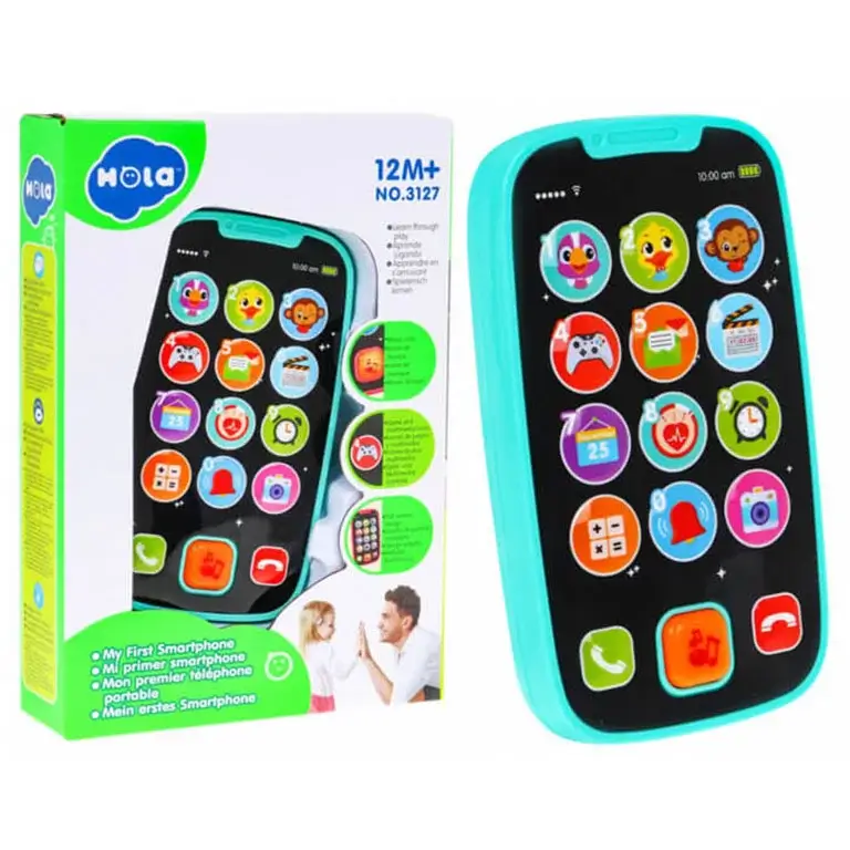Hola 3127 Blue My First Smartphone bērnu rotaļu mobilais telefons
