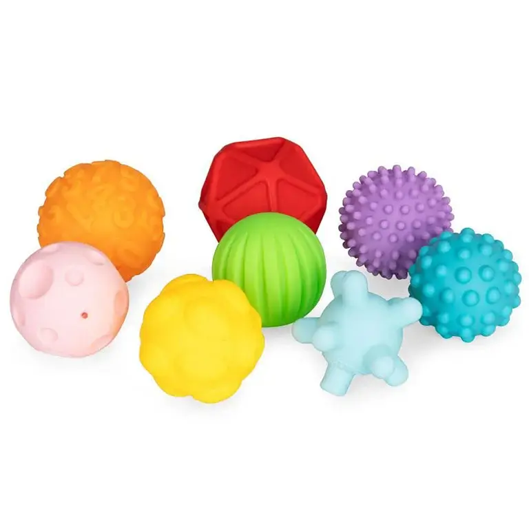 Taktīlās fizioterapijas bumbas mazuļiem Huanger Textured Balls 10x komplekts