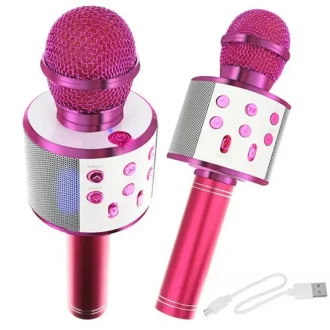 Bērnu mikrofons karaoke Pink Bluetooth WS-858