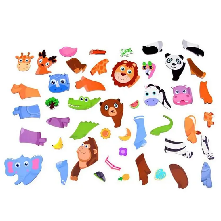 Bērnu magnētiskā grāmata (puzle) Magnetic Book Animals 47 pcs