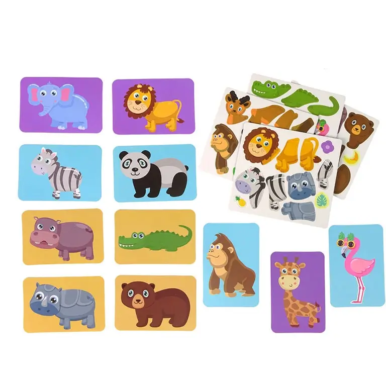 Bērnu magnētiskā grāmata (puzle) Magnetic Book Animals 47 pcs