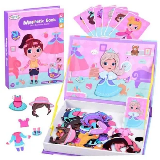 Bērnu magnētiskā grāmata (puzle) Magnetic Book Girls 51 pcs