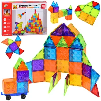 Magnetu konstruktors, kluči Diamond Pattern Magnetic Blocks 100