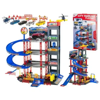 Rotaļu daudzstāvu autostāvvieta City Parking Playset Multifuncional